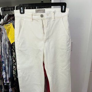 Everlane Straight-Leg Crop Bone Size 4